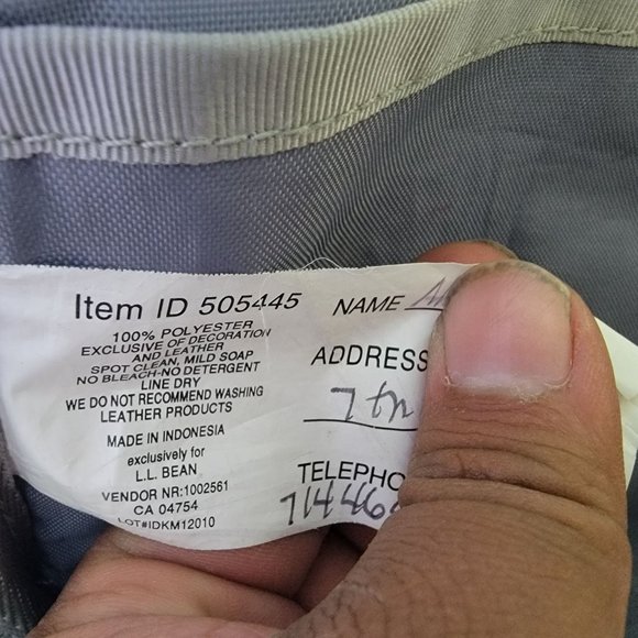 L.L. Bean Deluxe Book Pack Backpack Purple Blue Teal Geometric School 505445 - Picture 8 of 9